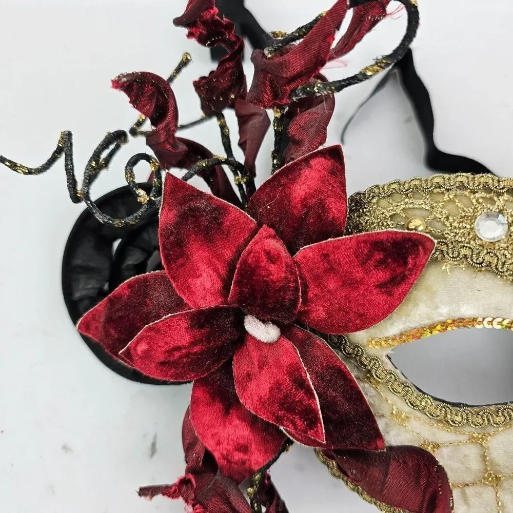 Venetian Italian Womens Masquerade Halloween Costume Party‎ Mask Tie On